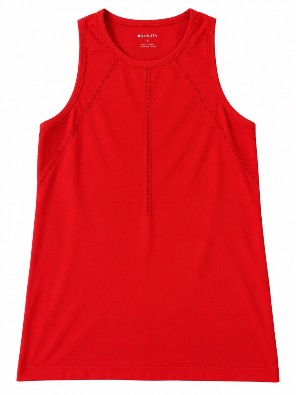 Red Sleeveless Knot-Back Athleta Tank Top